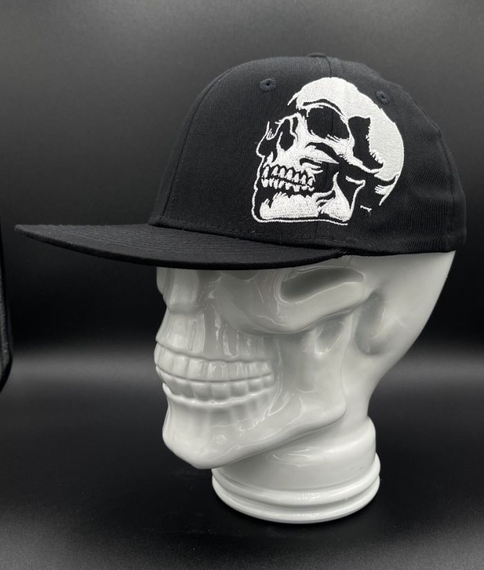 Sick Boy Black Flat Bill Fitted Cap | SICK BOY MOTORCYCLES