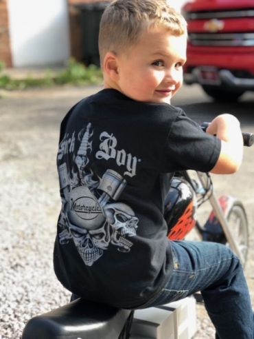 Kids Black Spark Plug Tee