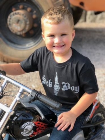 Kids Black Spark Plug Tee