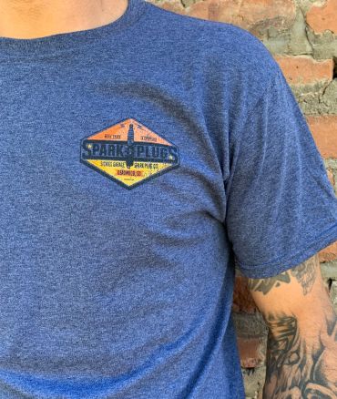 Denim Blue Spark Plug Tee