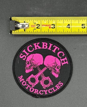 Sick Bitch Pink Piston Patch
