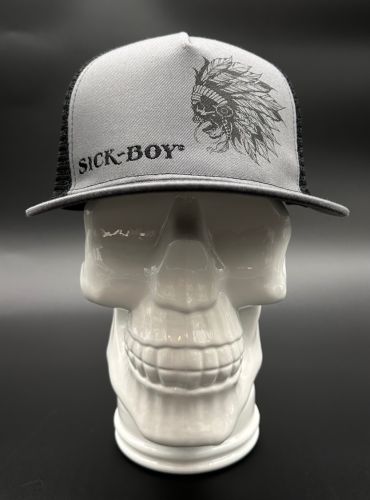  Charcoal Indian Curved Snapback Hat