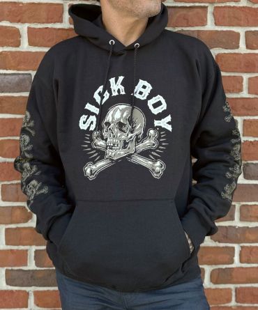 Sick Boy Tan Skull Hooded Sweat