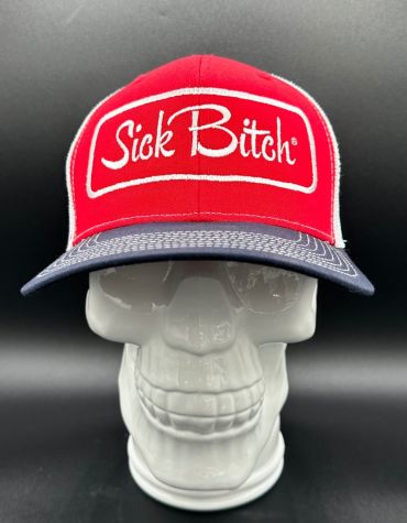 Sick Bitch Navy/Red Snapback