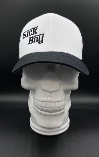 White on Black SIF fitted hat
