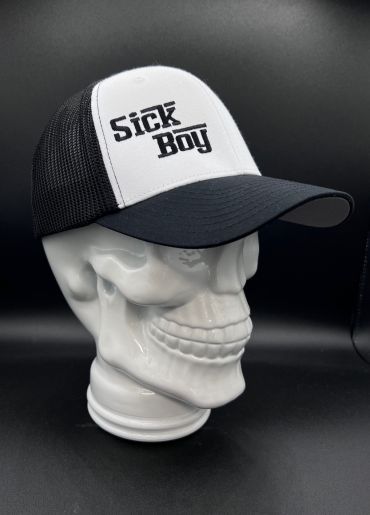 White on Black SIF fitted hat