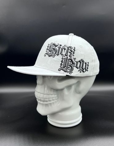 White Sick Boy Flat Fitted Hat