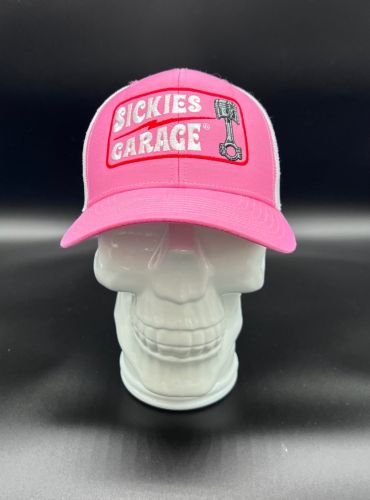 Curved Sickies Garage Pink/White Snapback Hat