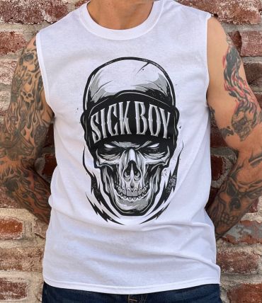 White Lightning Skull Sleeveless