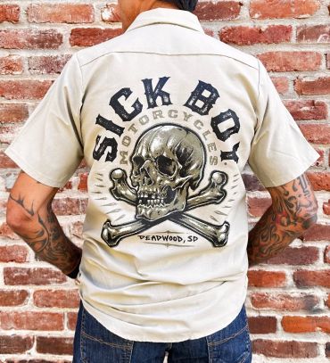 Sick Boy Tan Skull Work Shirt