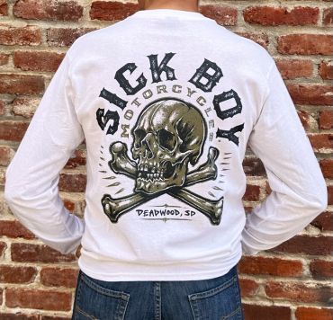 White Tan Skull Long Sleeve 