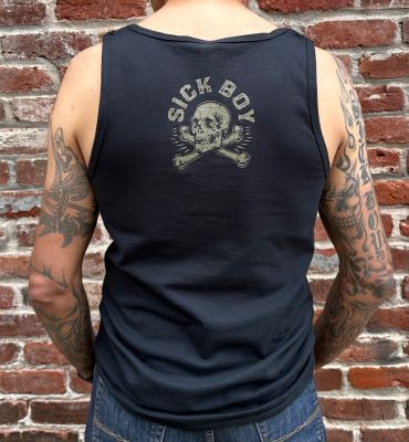 Black Sick Boy Tan Skull Tank