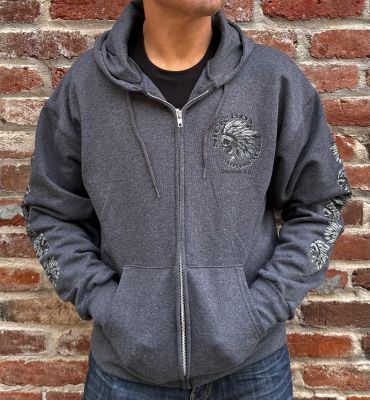 Sick Boy Grey Indian Zip-up Sweat