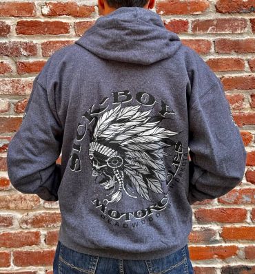Sick Boy Grey Indian Zip-up Sweat