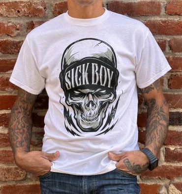 White Lightning Skull tee