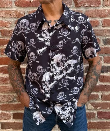 Sick Boy Skull Printed Work Shirt