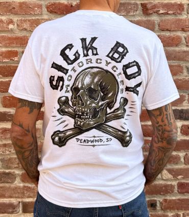 White Tan Skull Tee