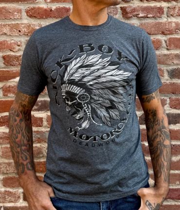 Blue Indian Fitted Tee