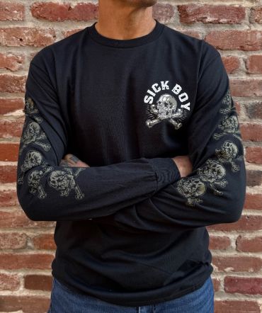 Black tan skull long sleeve