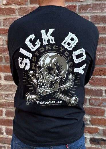 Black tan skull long sleeve