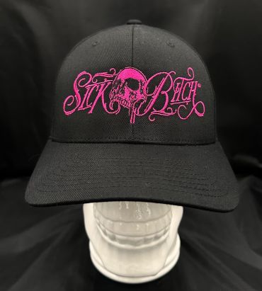 Sick Bitch Pink Skull Fitted Hat