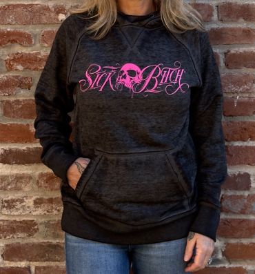 Sick Bitch Pink Skull Zen Hoodie