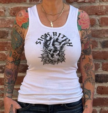 Ladies White Gasoline Goddess Tank