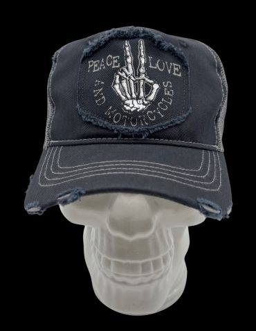 Peace Love Snapback Trucker Hat