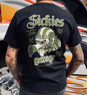 Sickies Garage Helmet Vulture Tee