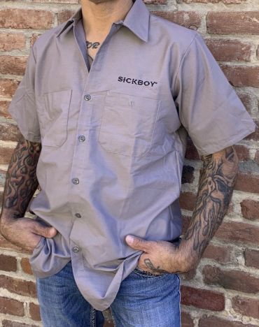 Grey Buffalo Skull Work Shirt