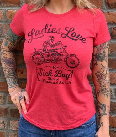 Ladies Love a Sick Boy heather red tee