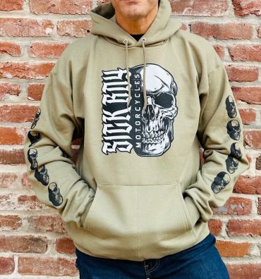 Green Faded Skull Hoodie