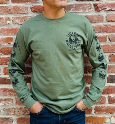 Green Black Skull Long Sleeve