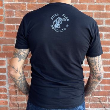 Black Fuel Fire V-Neck Tee