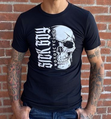 Black Faded Skull Tee