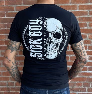 Black Faded Skull Tee