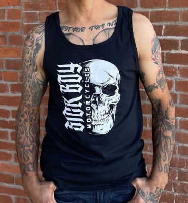 Faded Skull Black Tank Top