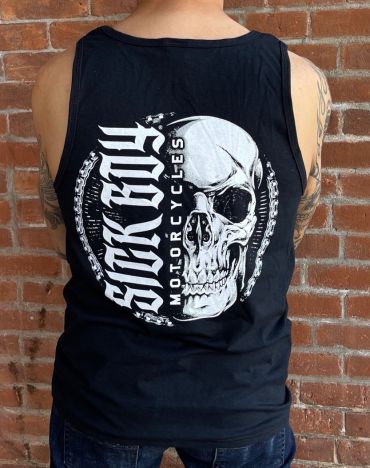 Faded Skull Black Tank Top