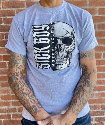 Heather Grey Faded Skull tee