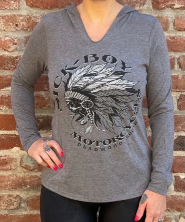 Ladies Indian Long Sleeve With Hood