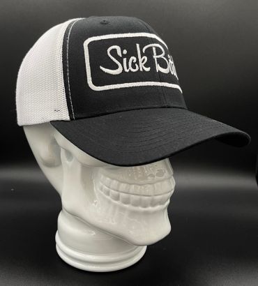 Curved Sick Bitch Black/White Snapback 