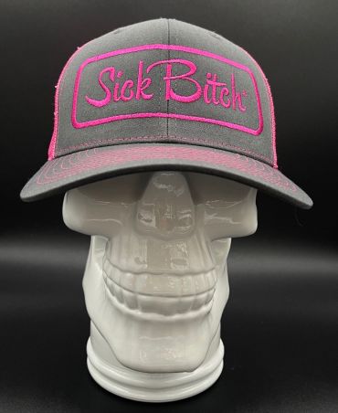 Sick Bitch Grey/Pink Snapback