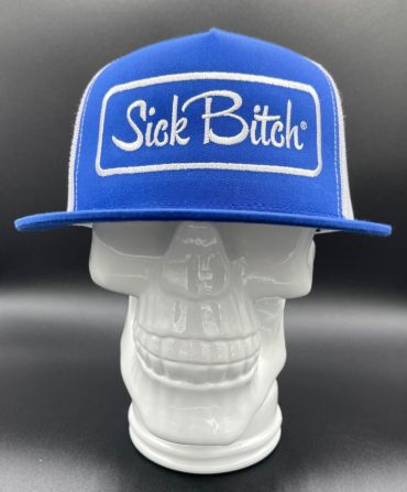 Ladies Blue Sick Bitch Flat Snapback