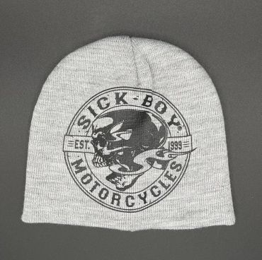 Grey anniversary printed knit hat
