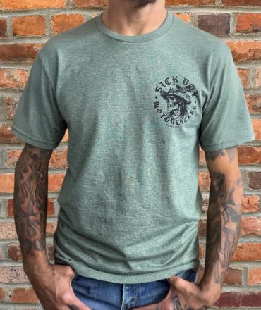 Green Indian Skull Tee