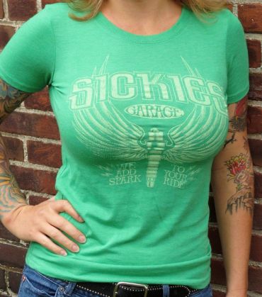 Sick Boy Motorcycles Sick Bitch Biker Tees Tee shirts Women's T-shirts
