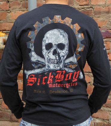 Sick Boy Motorcycles Men’s black Sick Boy Anniversary Long Sleeve T-shirt