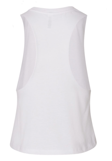 Ladies pretty fast white crop tank