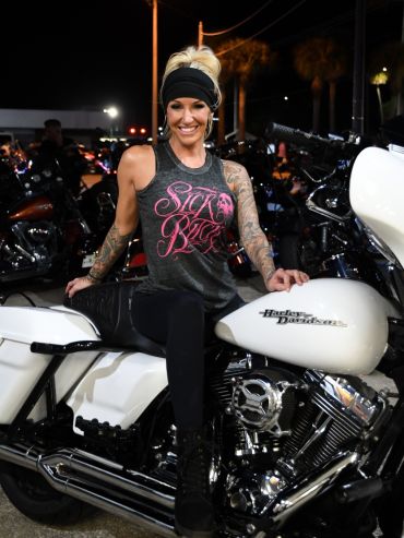 Ladies Pink Skull Zen Tank