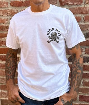 White Tan Skull Tee